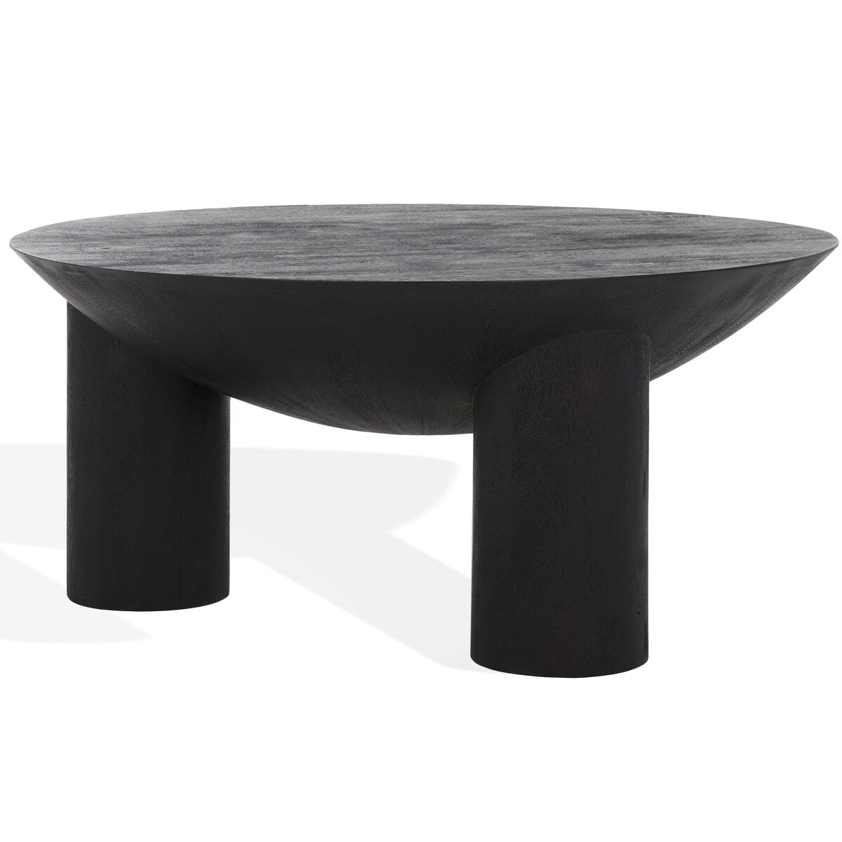 SAFAVIEH Couture Calhoun Round Wood Coffee Table. - 35Wx35Dx16H