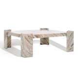 SAFAVIEH Couture Carinne Marble Square Coffee Table - 40 In. W x 40 In. D x 15 In. H - 40Wx40Dx15H