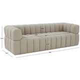 SAFAVIEH Couture Cecelia Channel Tufted Sofa (Fully Assembled) - 90Wx34Dx25H