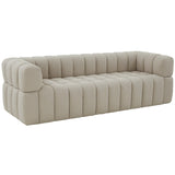 SAFAVIEH Couture Cecelia Channel Tufted Sofa (Fully Assembled) - 90Wx34Dx25H