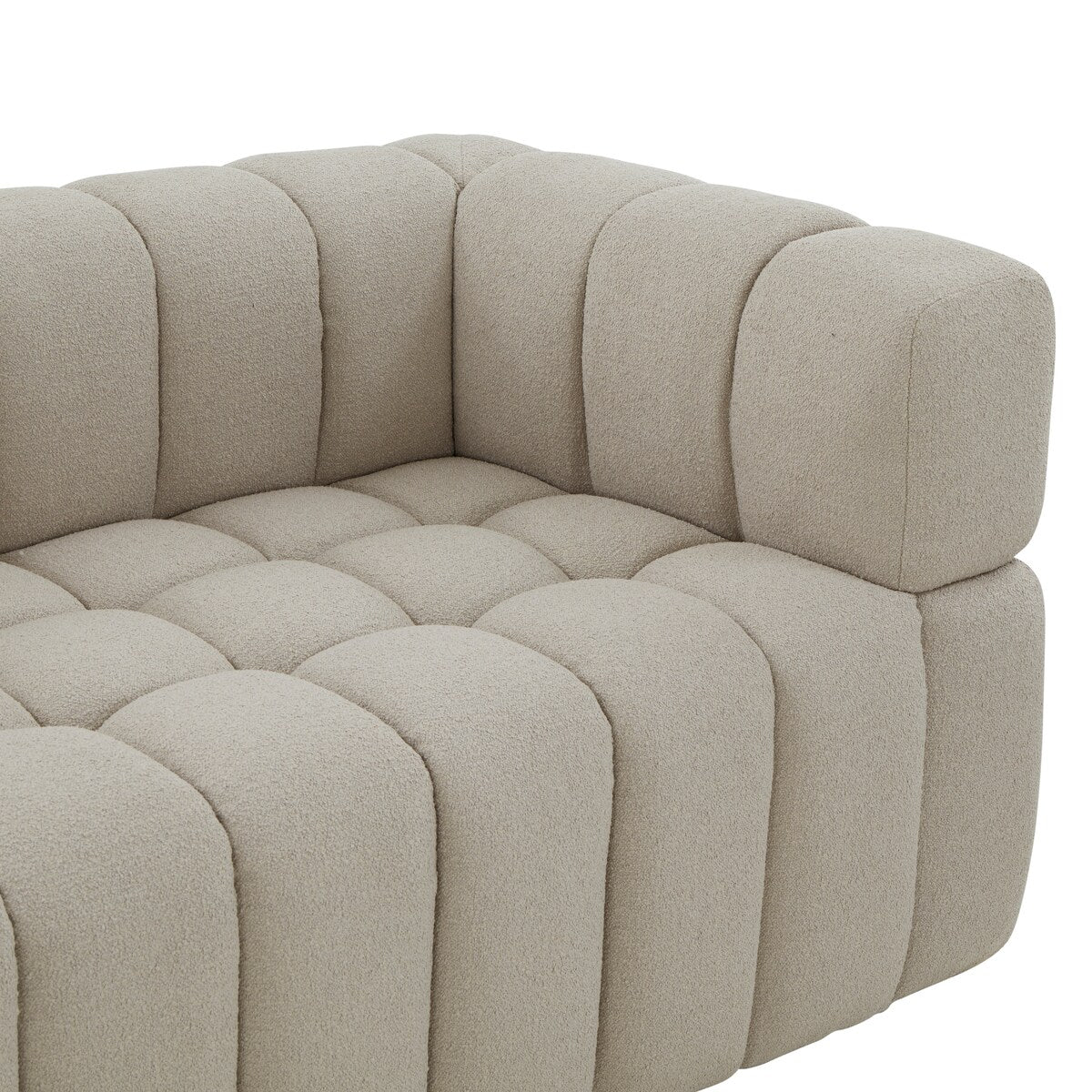 SAFAVIEH Couture Cecelia Channel Tufted Sofa (Fully Assembled) - 90Wx34Dx25H