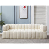 SAFAVIEH Couture Cecelia Channel Tufted Sofa (Fully Assembled) - 90Wx34Dx25H