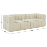 SAFAVIEH Couture Cecelia Channel Tufted Sofa (Fully Assembled) - 90Wx34Dx25H