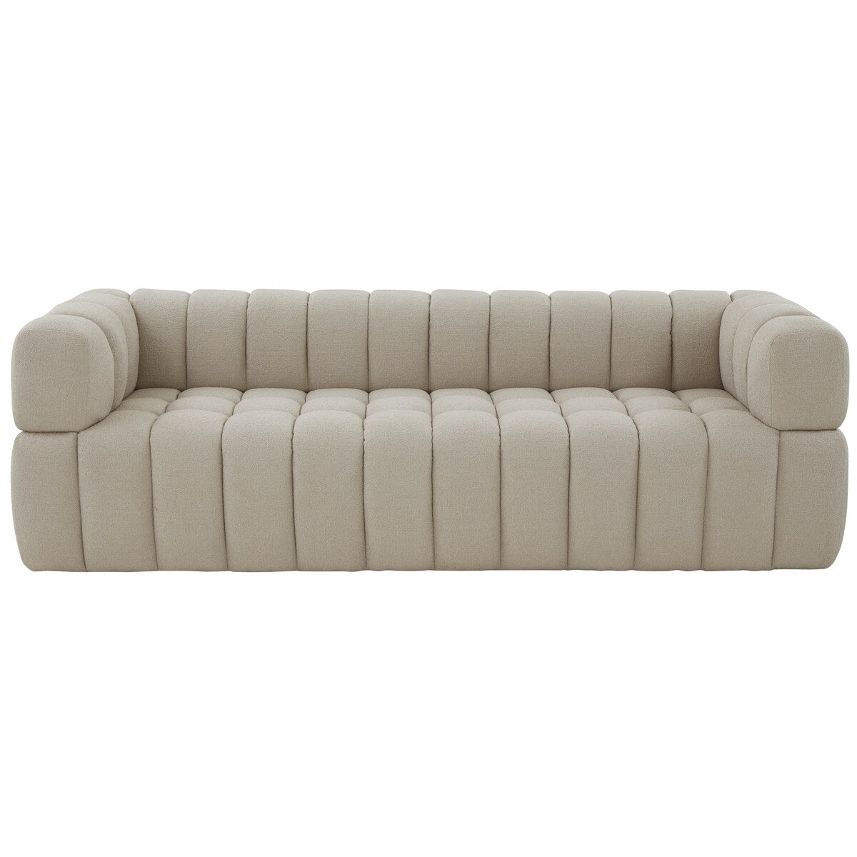 SAFAVIEH Couture Cecelia Channel Tufted Sofa (Fully Assembled) - 90Wx34Dx25H