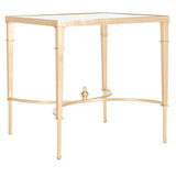 SAFAVIEH Couture Celie Gold Leaf Accent Table - 23.8" W x 23.8" L x 25" H - 24Wx24Dx25H