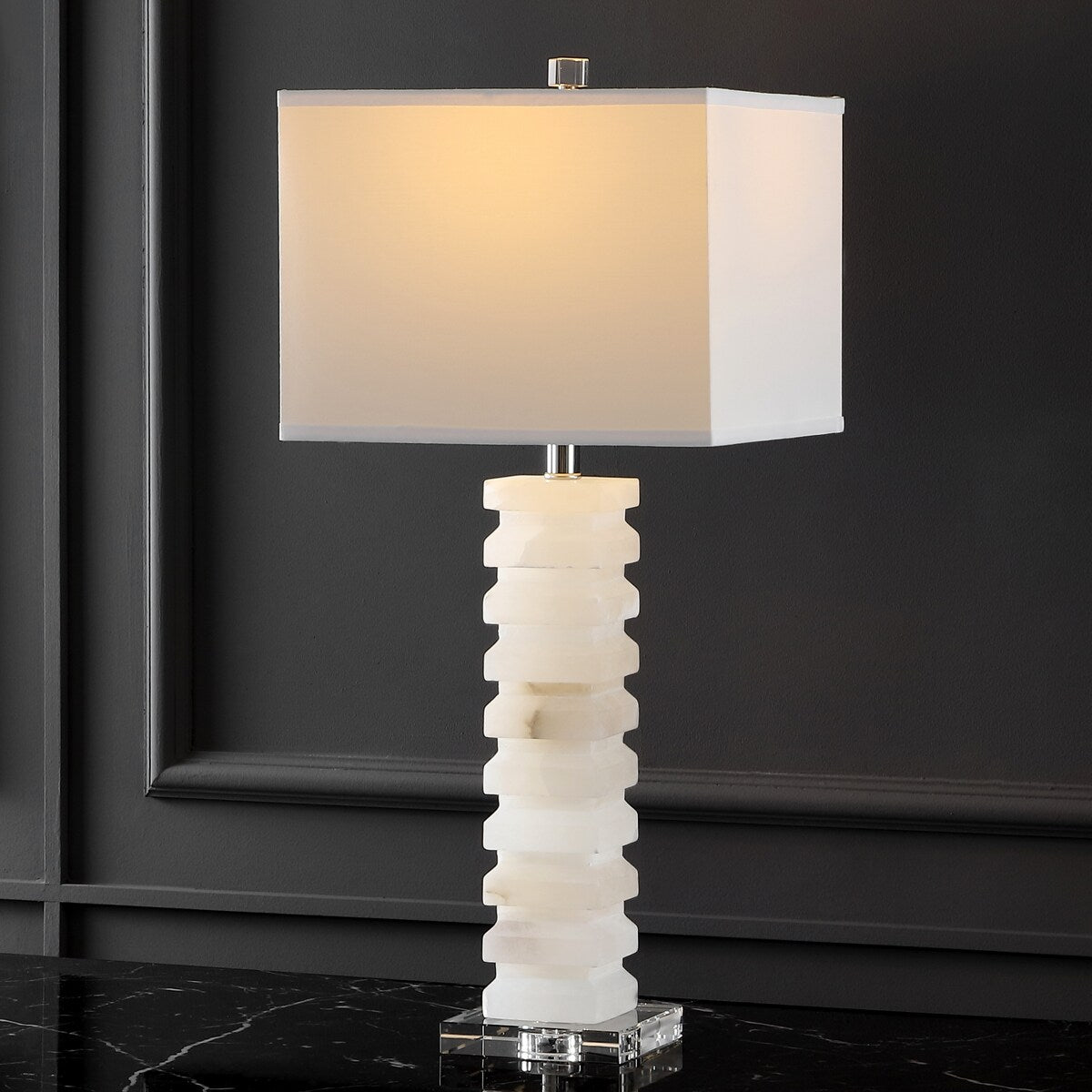 SAFAVIEH Couture Colene Alabasyer Table Lamp - 13 In W x 13 In D x 29 In H - 13Wx13Dx29H