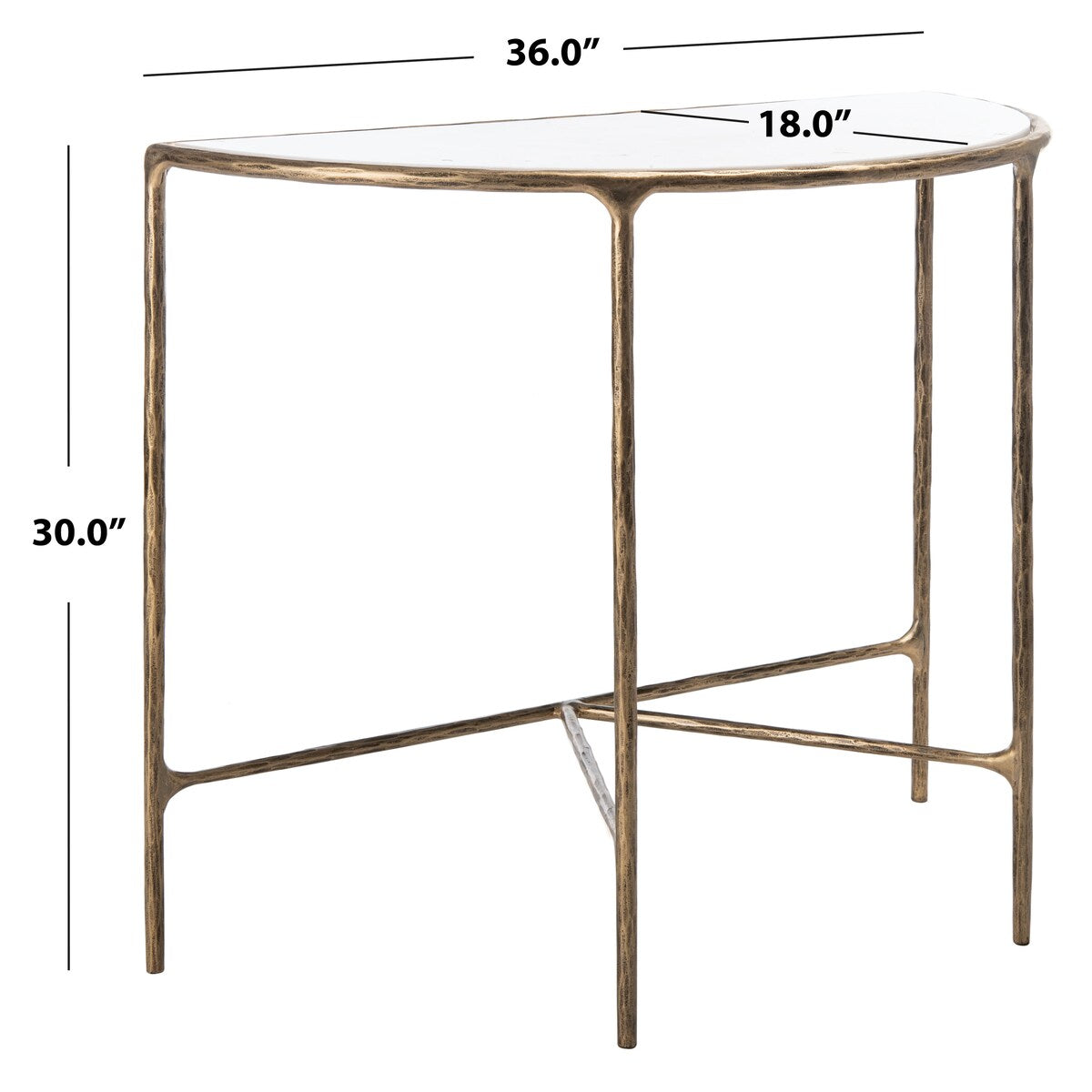 SAFAVIEH Couture Constanca Forged Metal Console Table - 36" W x 18" L x 30" H - 36Wx18Dx30H