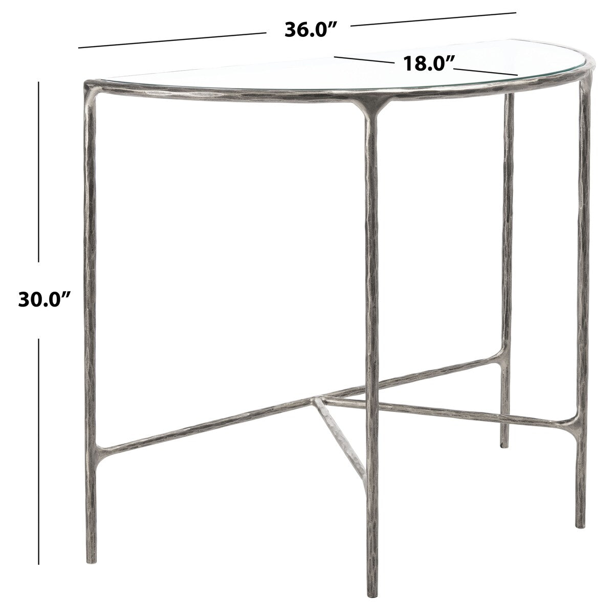 SAFAVIEH Couture Constanca Forged Metal Console Table - 36" W x 18" L x 30" H - 36Wx18Dx30H