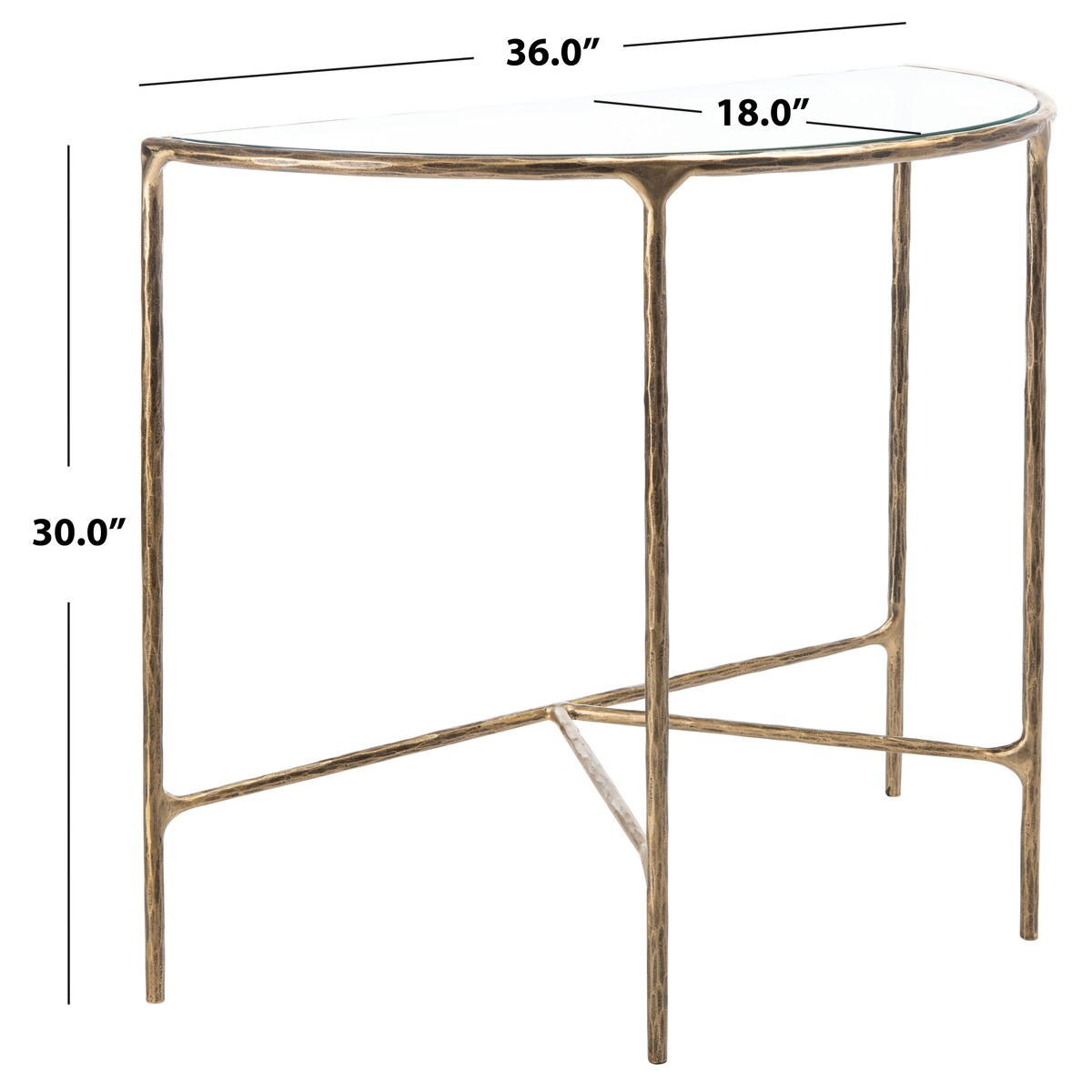 SAFAVIEH Couture Constanca Forged Metal Console Table - 36" W x 18" L x 30" H - 36Wx18Dx30H