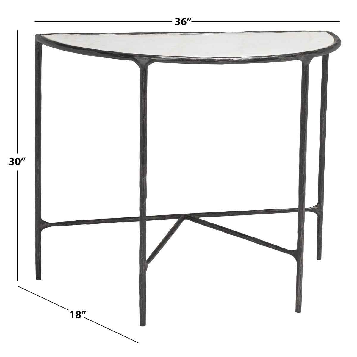 SAFAVIEH Couture Constanca Forged Metal Console Table - 36" W x 18" L x 30" H - 36Wx18Dx30H