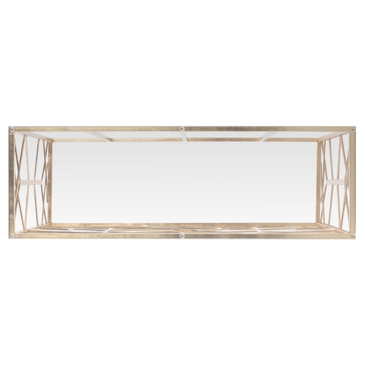 SAFAVIEH Couture Corrine Gold Leaf Console Table - 47" W x 15.5" L x 30" H - 47Wx16Dx30H