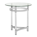 SAFAVIEH Couture Costina Round Glass End Table- Clear - 20" W x 20" L x 22" H - 20Wx20Dx22H