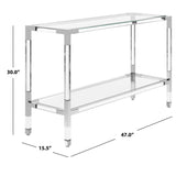 SAFAVIEH Couture Courteney Acrylic Console - 47" W x 15.5" L x 30" H - 47Wx16Dx30H