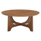 SAFAVIEH Couture Cveta Wood Round Coffee Table - 40 In. W x 40 In. D x 18 In. H - 40Wx40Dx18H