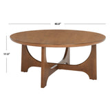 SAFAVIEH Couture Cveta Wood Round Coffee Table - 40 In. W x 40 In. D x 18 In. H - 40Wx40Dx18H