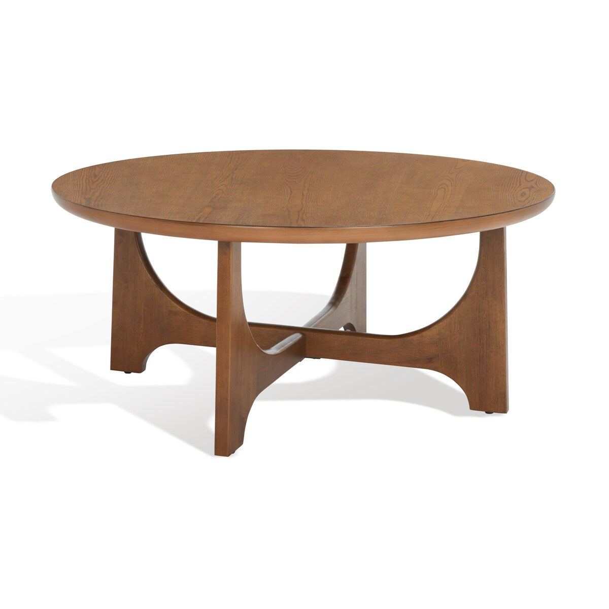 SAFAVIEH Couture Cveta Wood Round Coffee Table - 40 In. W x 40 In. D x 18 In. H - 40Wx40Dx18H