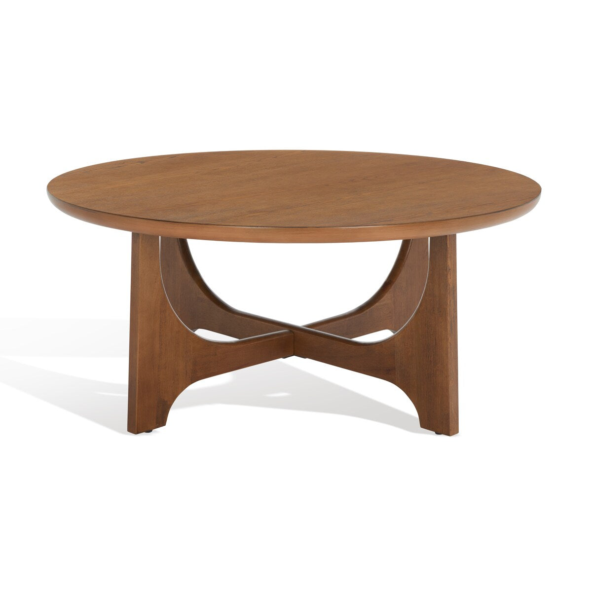 SAFAVIEH Couture Cveta Wood Round Coffee Table - 40 In. W x 40 In. D x 18 In. H - 40Wx40Dx18H