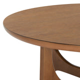 SAFAVIEH Couture Cveta Wood Round Coffee Table - 40 In. W x 40 In. D x 18 In. H - 40Wx40Dx18H