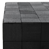 SAFAVIEH Couture Darya Charred Square Block Coffee Table - 30 In. W x 30 In. D x 16 In. H - 30Wx30Dx16H