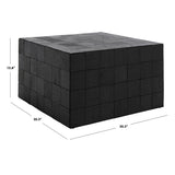 SAFAVIEH Couture Darya Charred Square Block Coffee Table - 30 In. W x 30 In. D x 16 In. H - 30Wx30Dx16H