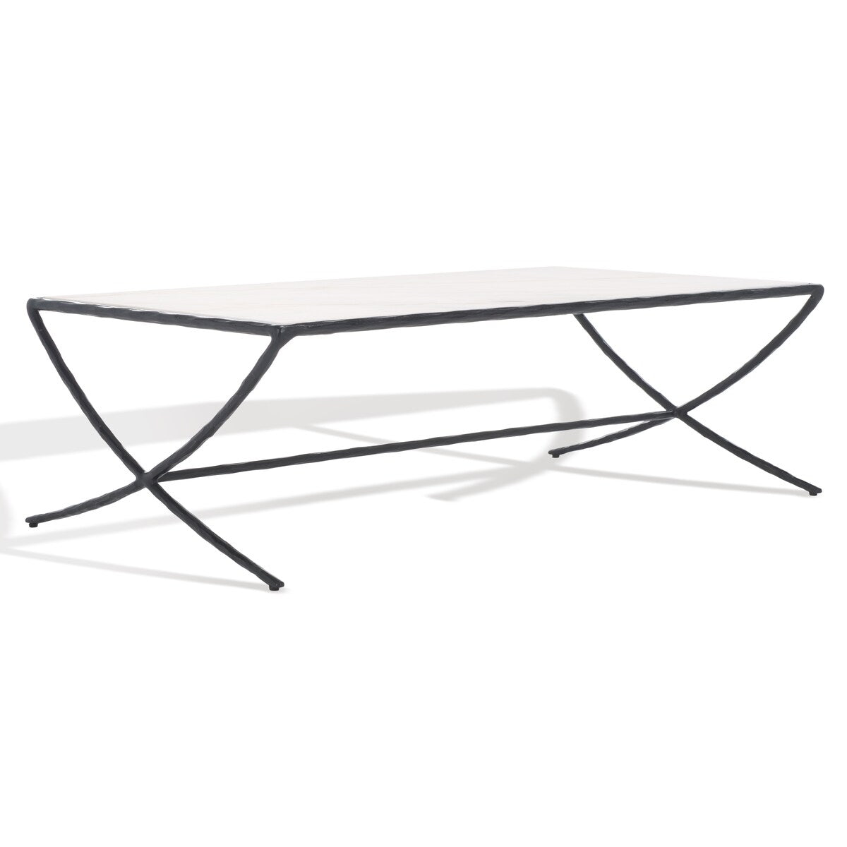 SAFAVIEH Couture Debbie Rectangular Metal Coffee Table - 48Wx28Dx15H