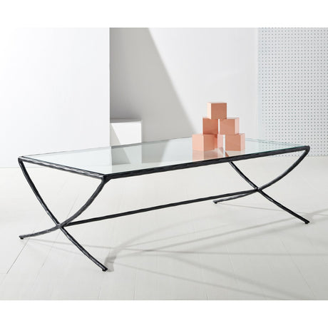 SAFAVIEH Couture Debbie Rectangular Metal Coffee Table - 48Wx28Dx15H