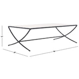 SAFAVIEH Couture Debbie Rectangular Metal Coffee Table - 48Wx28Dx15H