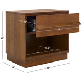 SAFAVIEH Couture Deirdra 1 Drawer Wood Nightstand