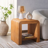 SAFAVIEH Couture Dellabryn Rattan Accent Table - 22Wx19Dx22H