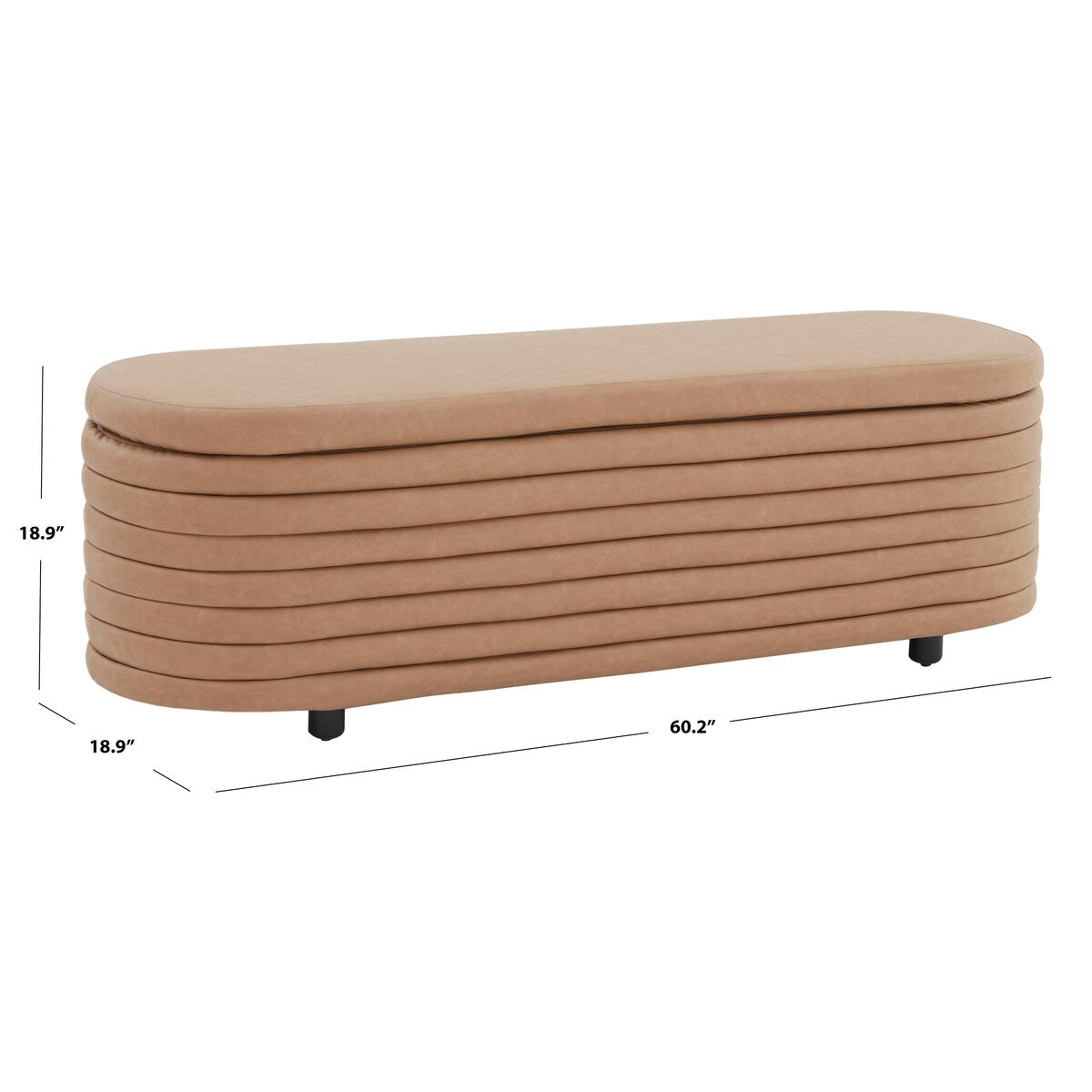 SAFAVIEH Couture Denissa Contemporary Oval Storage Bench