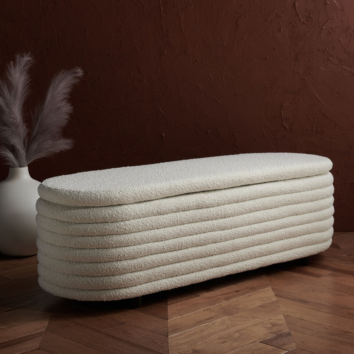 SAFAVIEH Couture Denissa Contemporary Oval Storage Bench