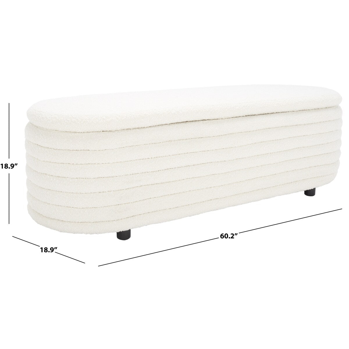 SAFAVIEH Couture Denissa Contemporary Oval Storage Bench