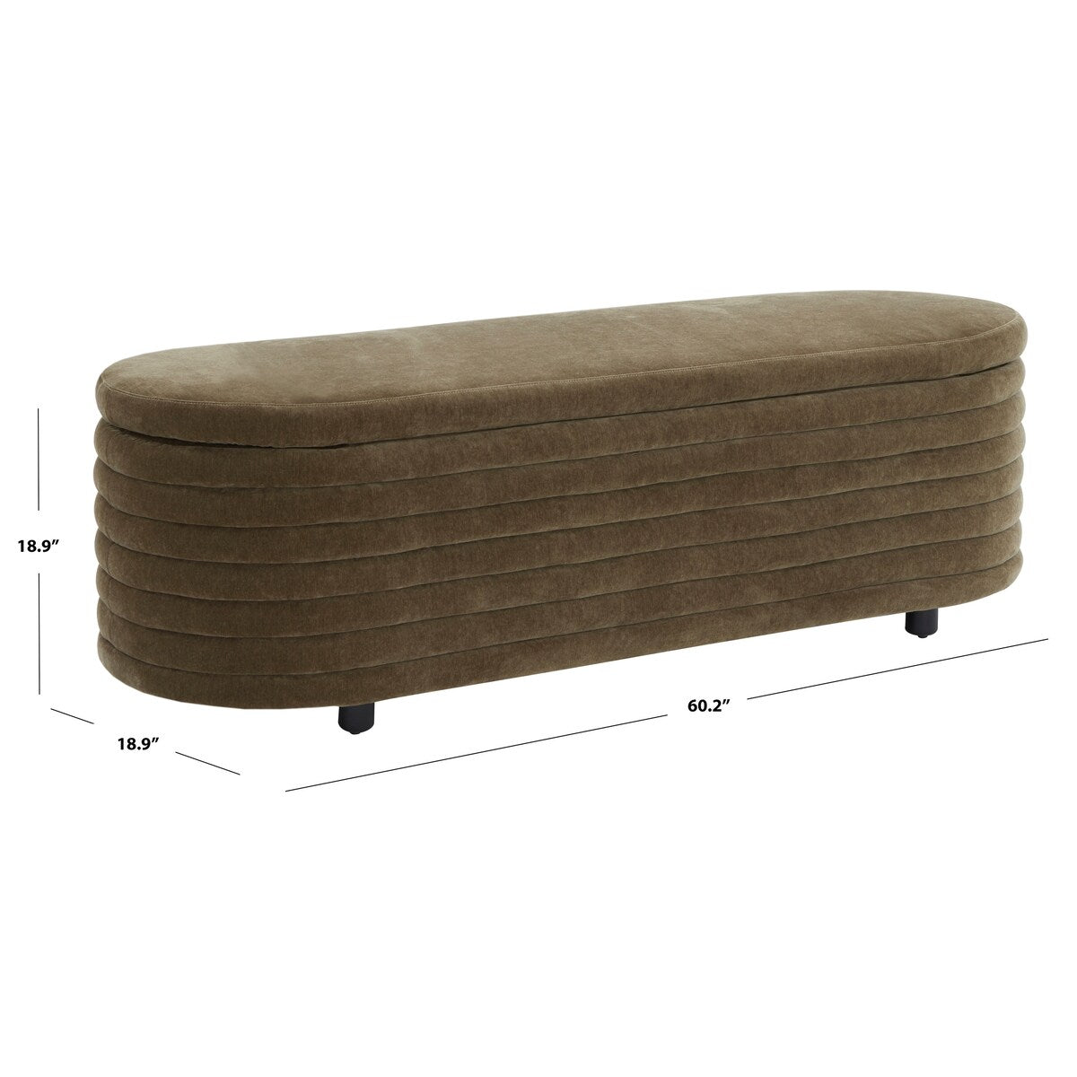 SAFAVIEH Couture Denissa Contemporary Oval Storage Bench