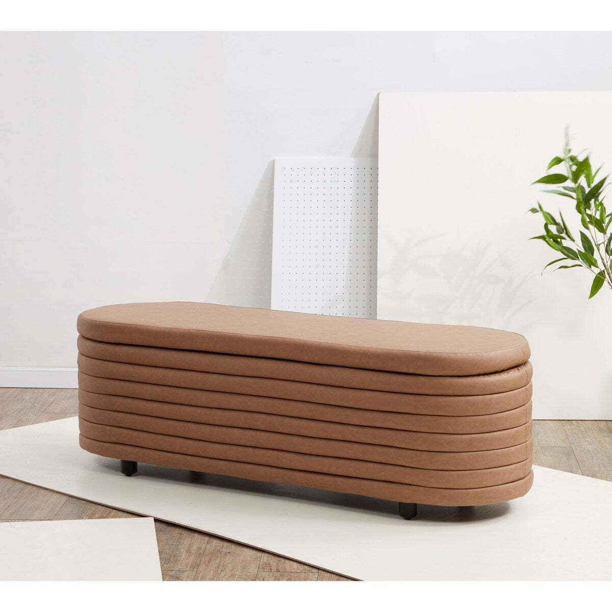 SAFAVIEH Couture Denissa Contemporary Oval Storage Bench