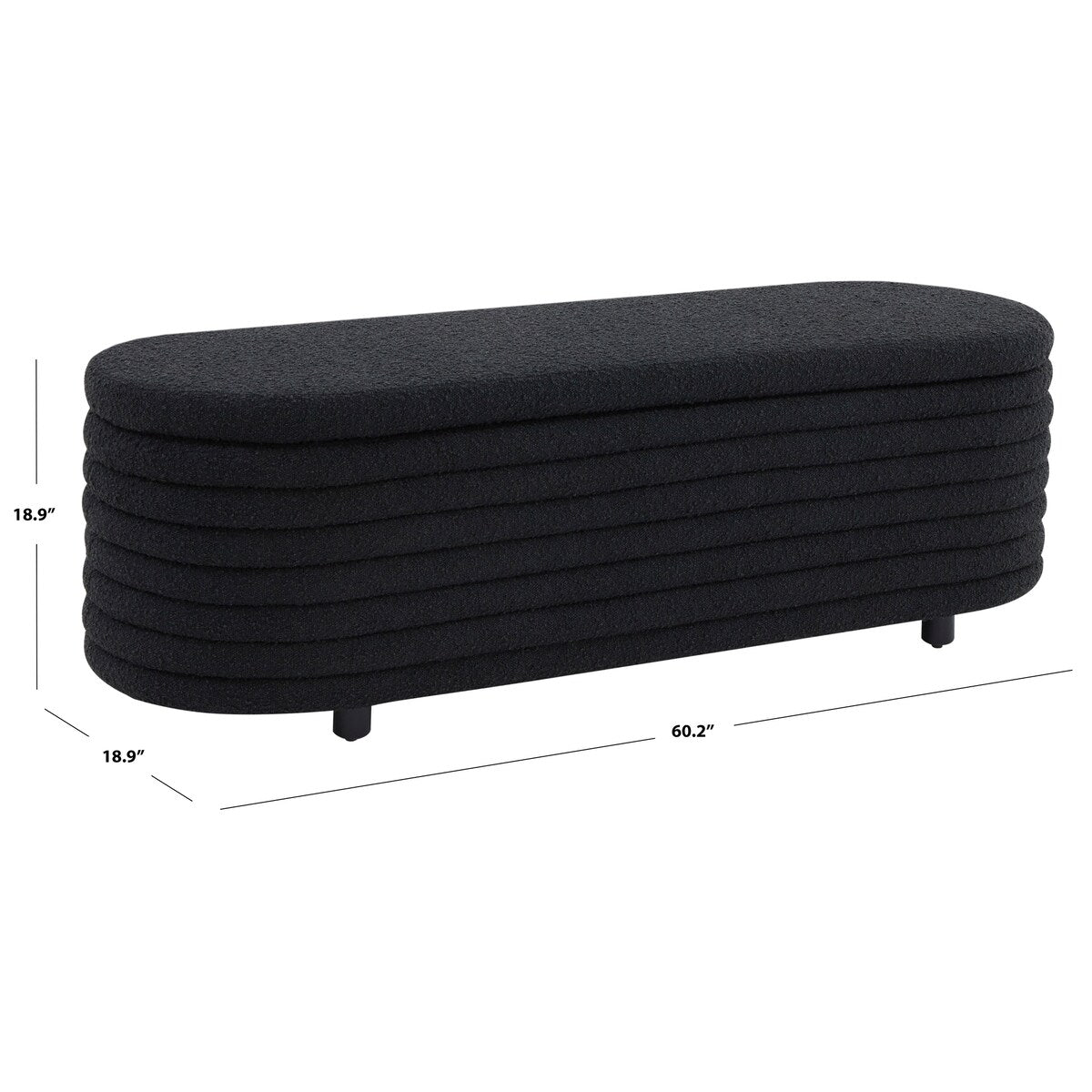 SAFAVIEH Couture Denissa Contemporary Oval Storage Bench