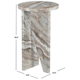 SAFAVIEH Couture Devlin Marble Drink Table - 12Wx12Dx20H