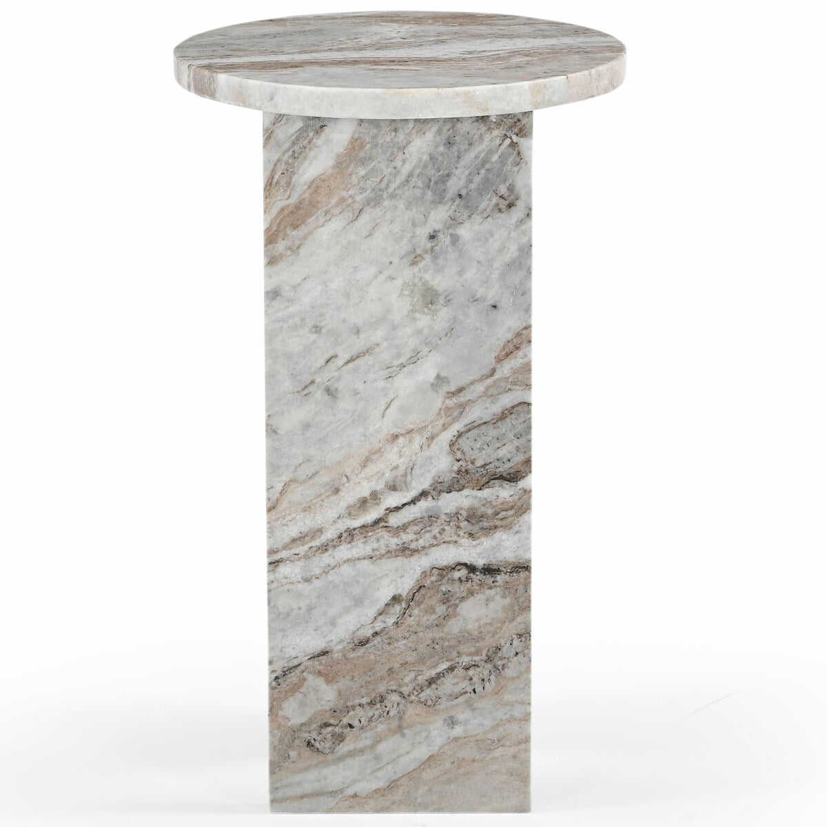 SAFAVIEH Couture Devlin Marble Drink Table - 12Wx12Dx20H