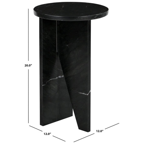 SAFAVIEH Couture Devlin Marble Drink Table - 12Wx12Dx20H