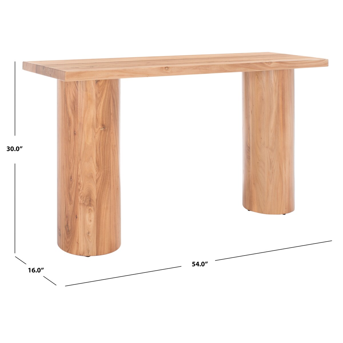 SAFAVIEH Couture Dimitriya Elm Wood Console Table - 54 In. W x 16 In. D x 30 In. H - 54Wx16Dx30H