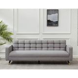 SAFAVIEH Couture Domna Tufted Back Sofa - 85 In W x 33 In D x 90 In H - 85Wx33Dx30H