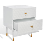 SAFAVIEH Couture Dorien 2-Drawer Side Table - 21.3"x16.9"x25.6" - 21Wx17Dx26H