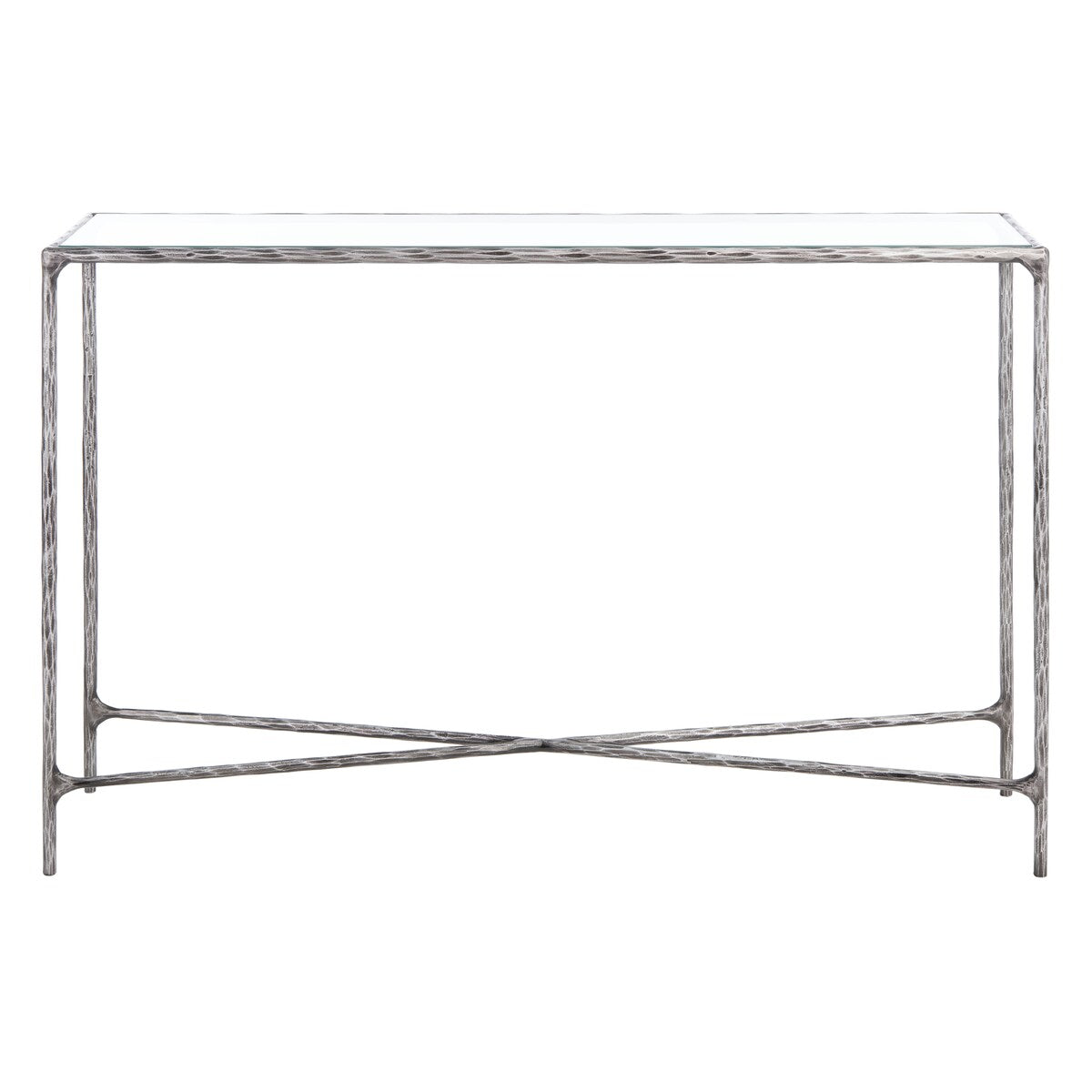 SAFAVIEH Couture Dorotea Forged Metal Rectangle Console Table - 48" W x 12" L x 30" H - 48Wx12Dx30H