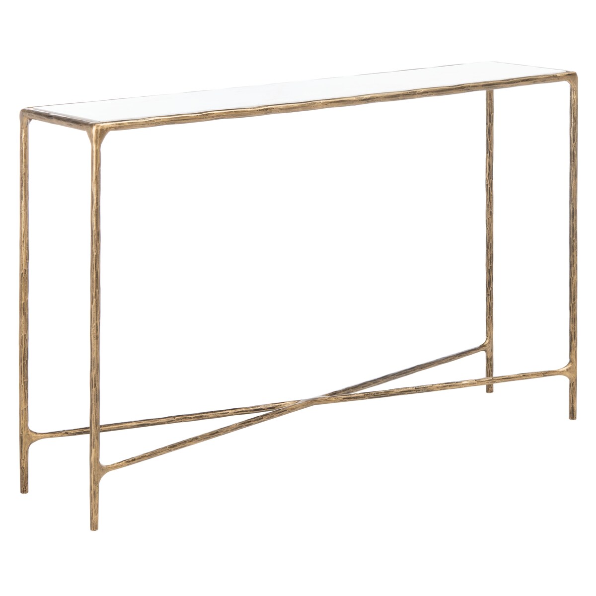 SAFAVIEH Couture Dorotea Forged Metal Rectangle Console Table - 48" W x 12" L x 30" H - 48Wx12Dx30H