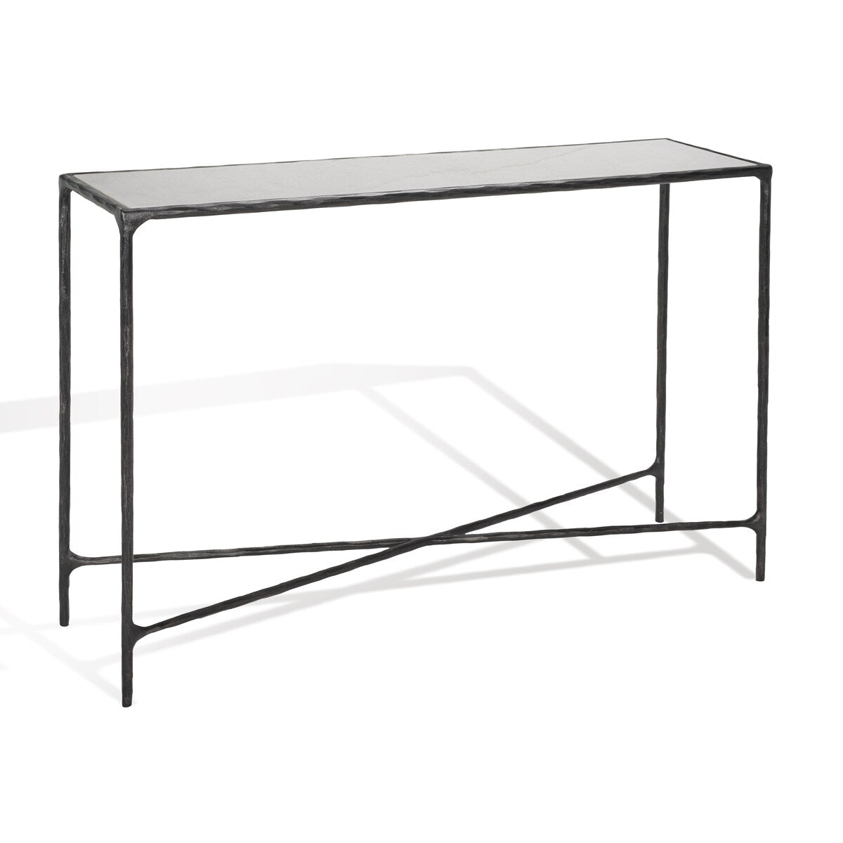 SAFAVIEH Couture Dorotea Forged Metal Rectangle Console Table - 48" W x 12" L x 30" H - 48Wx12Dx30H