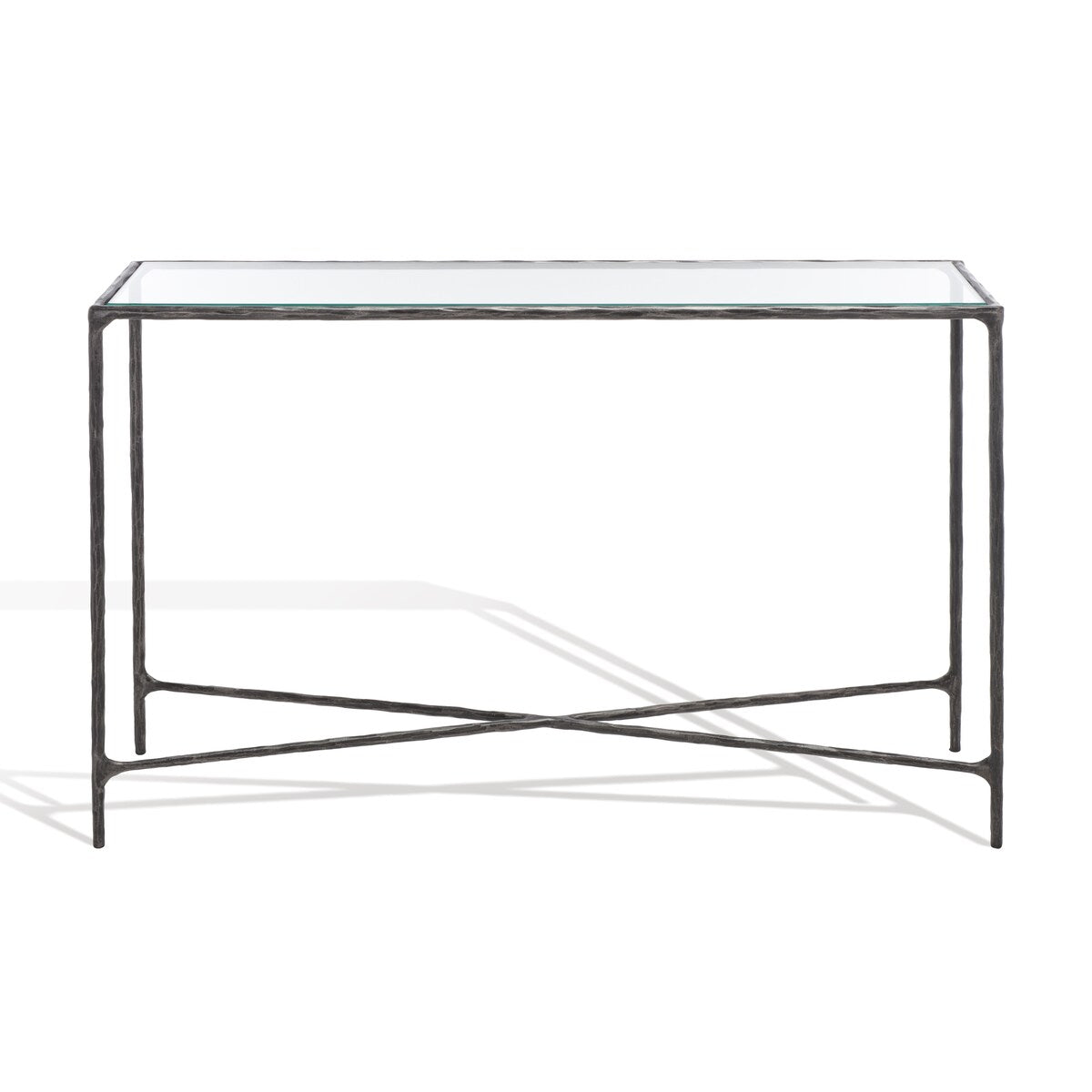 SAFAVIEH Couture Dorotea Forged Metal Rectangle Console Table - 48" W x 12" L x 30" H - 48Wx12Dx30H