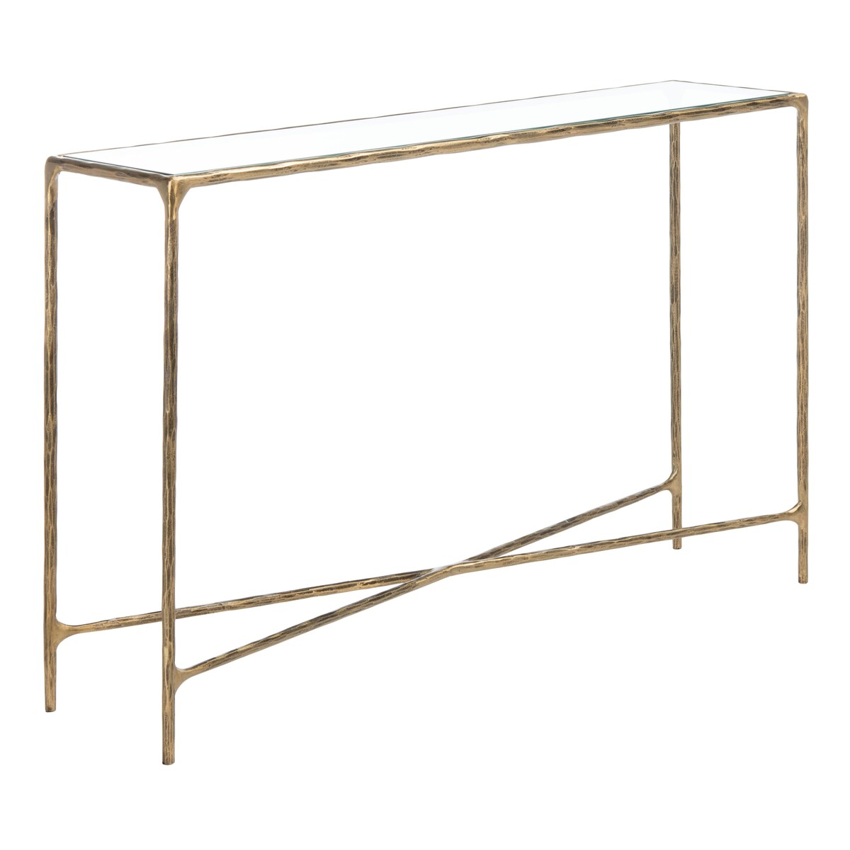 SAFAVIEH Couture Dorotea Forged Metal Rectangle Console Table - 48" W x 12" L x 30" H - 48Wx12Dx30H