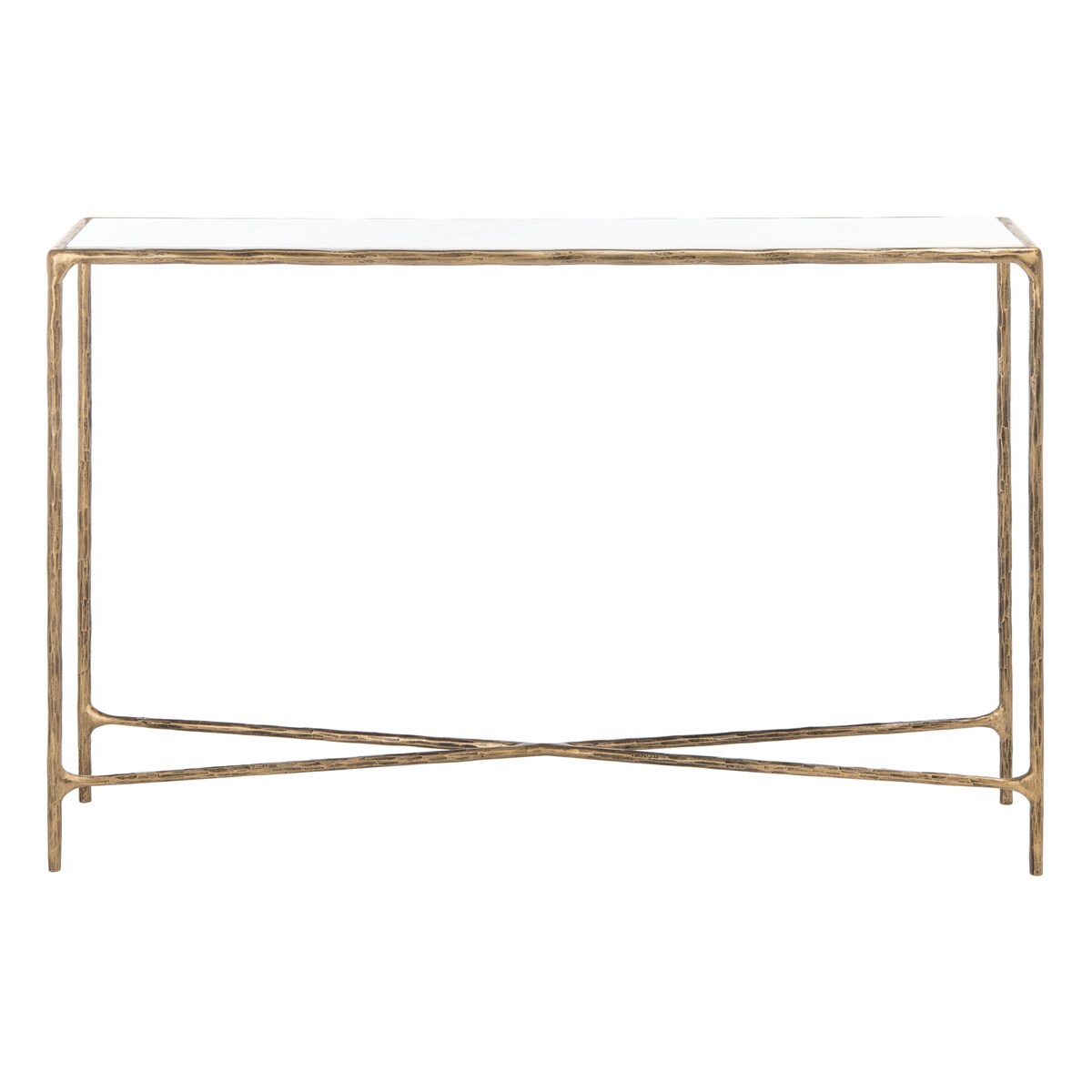 SAFAVIEH Couture Dorotea Forged Metal Rectangle Console Table - 48" W x 12" L x 30" H - 48Wx12Dx30H