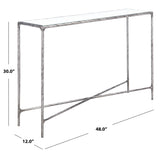 SAFAVIEH Couture Dorotea Forged Metal Rectangle Console Table - 48" W x 12" L x 30" H - 48Wx12Dx30H