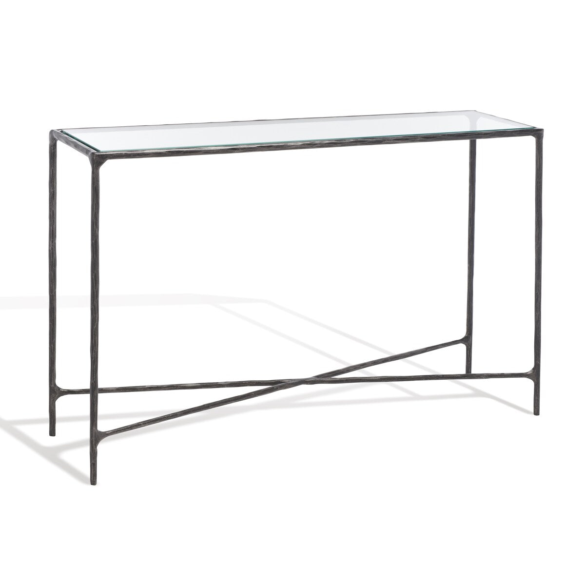 SAFAVIEH Couture Dorotea Forged Metal Rectangle Console Table - 48" W x 12" L x 30" H - 48Wx12Dx30H