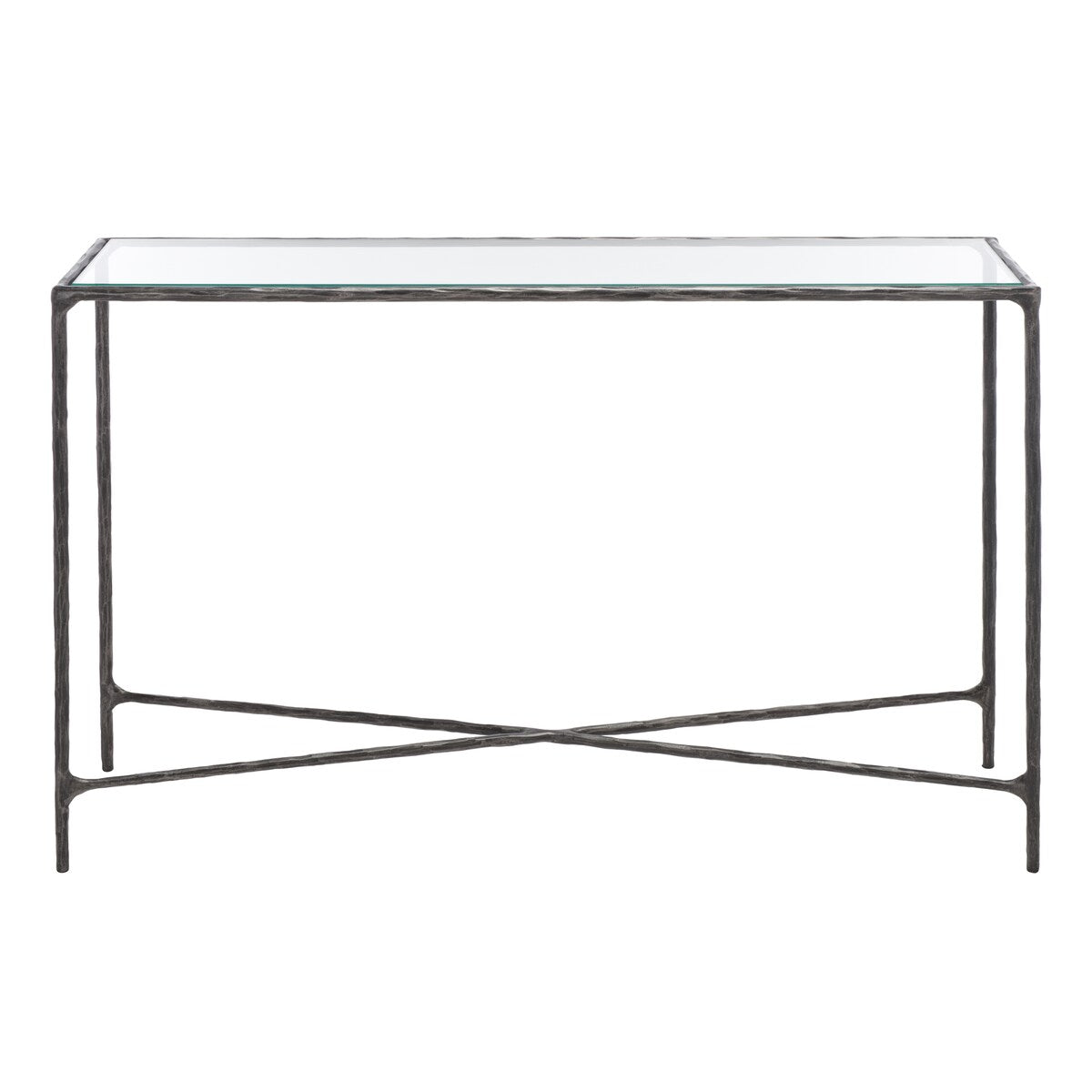 SAFAVIEH Couture Dorotea Forged Metal Rectangle Console Table - 48" W x 12" L x 30" H - 48Wx12Dx30H